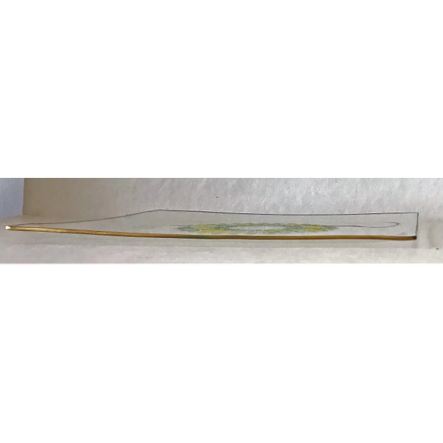 1960s 1960's Culver Square Glass Serving Dish With Daisies and Picket Fence For Sale - Image 5 of 7