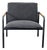 Sauder Boulevard Modern Black Lounge Chair With Metal Frame and Wood Accents For Sale