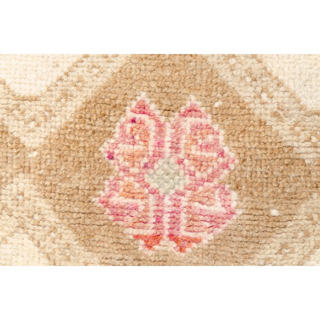 Mid 20th Century Oushak Tribal Oushak White Runner For Sale - Image 4 of 10