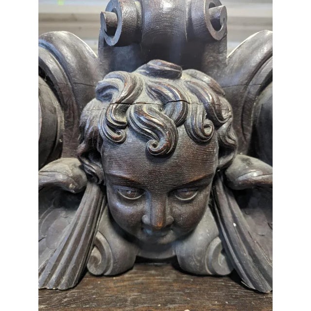 19th Century Architectural Ornament with Cherub Decoration For Sale - Image 3 of 5