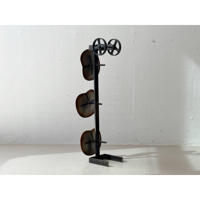 2000 - 2009 Industrial Bench with Adjustable Leather Seats by Kare Design, 2000s For Sale - Image 5 of 16