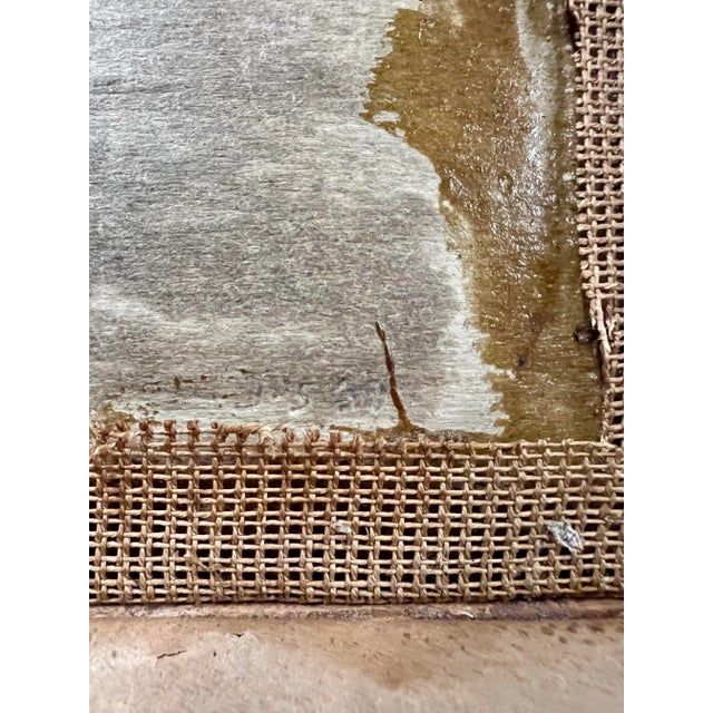 Blue Vintage Mini Framed Countryside Needlepoint Art For Sale - Image 8 of 12