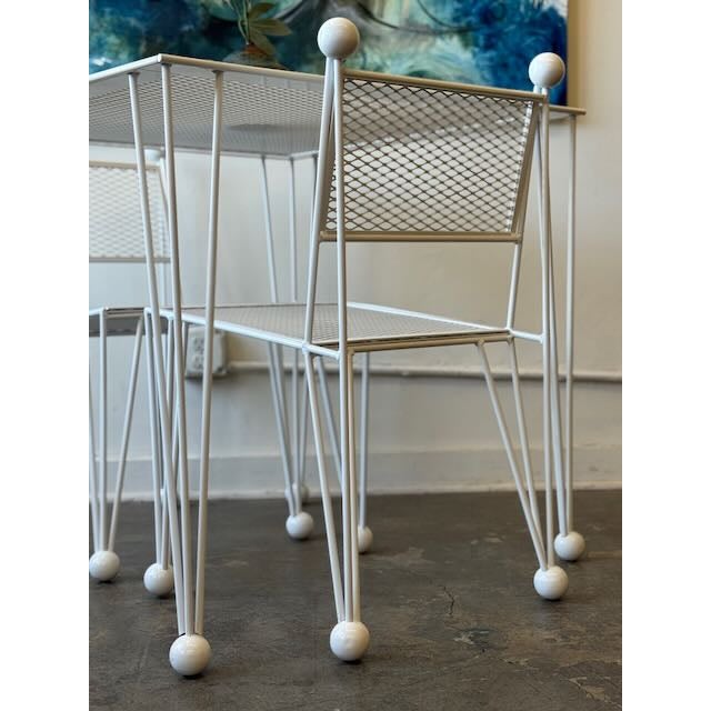 White Custom Patio Set by Steve Campos, 3 Pieces For Sale - Image 8 of 14
