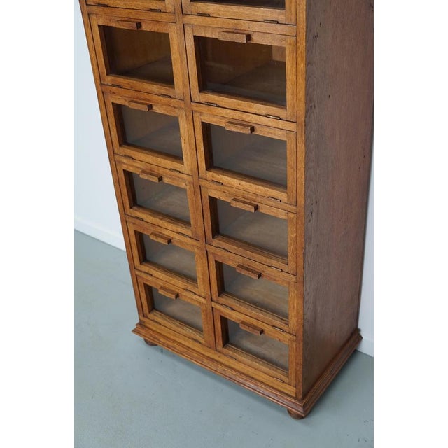 Vintage Dutch Oak Haberdashery Shop Cabinet, 1930s For Sale - Image 6 of 15