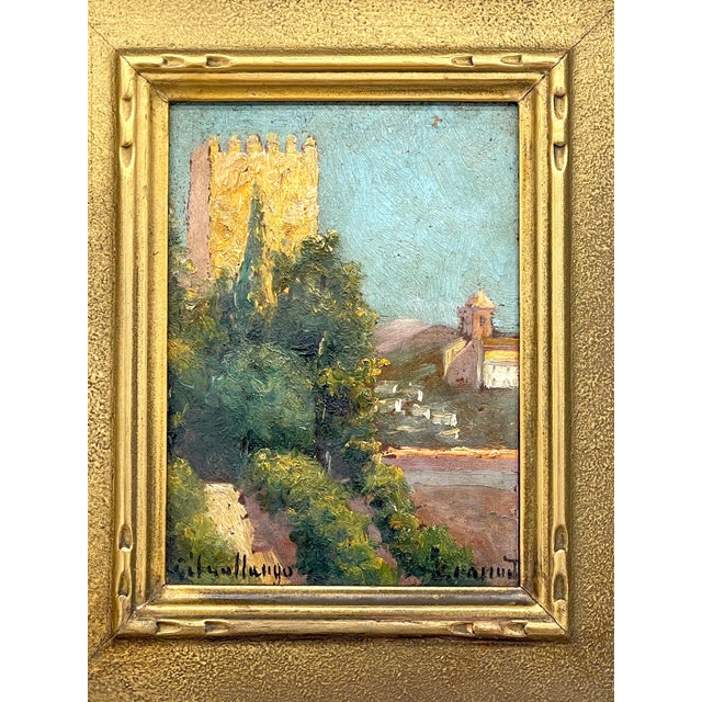 Wood Felipe Gil Gallango, Spanish 1868 - 1938, Pair of Landscapes For Sale - Image 7 of 9