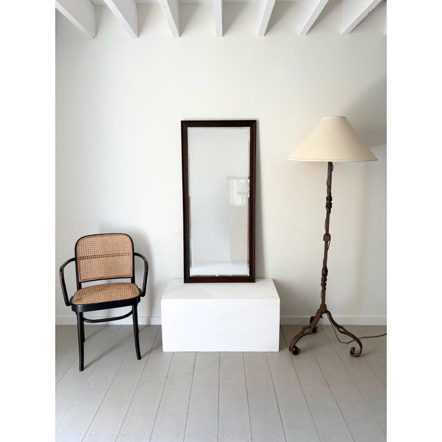 Antique Oak Mirror with Lightly Foxed Plate For Sale - Image 10 of 10