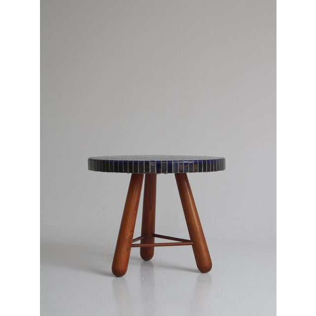 Stained Elm Mosaic Side Table by Otto Færge, Denmark, 1940s For Sale - Image 10 of 15