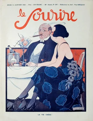 Fernand Couderc, 1923 "La Vie Chere!" Le Sourire Cover Print