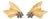 Vintage Modernist 14k Yellow Gold Sapphire Clip Earrings For Sale
