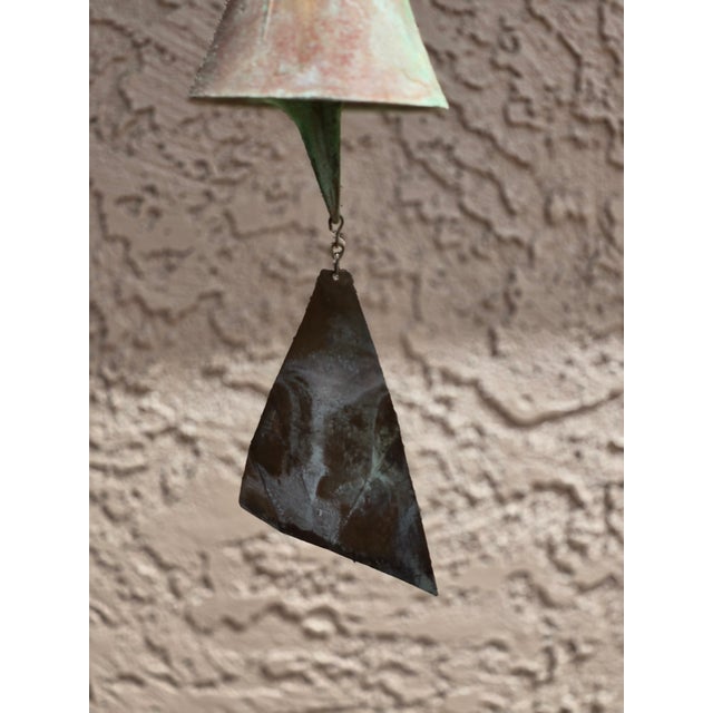 Verdigris Late 20th Century Paolo Soleri-Cosanti Original Bronze Wind Chime For Sale - Image 8 of 10