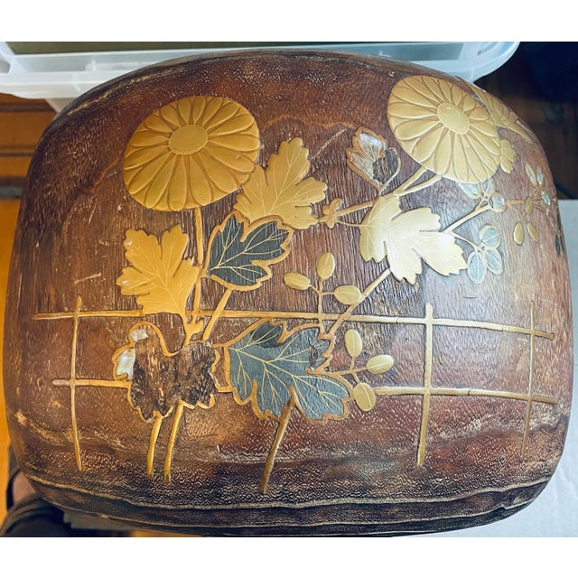 Vintage Japanese Hibachi With Inlaid Pearl Display For Sale - Image 9 of 12