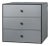 49 Dark Grey Frame Box with 3 Drawers by Lassen For Sale