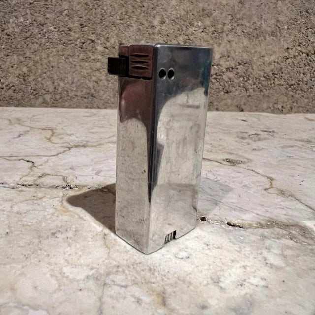 1940s 1940s Art Deco Cigarette Lighter Aluminum Block Lift Arm For Sale - Image 5 of 12