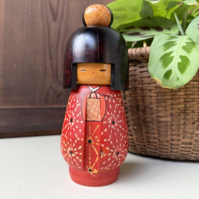 Mid-Century Modern Vintage Japanese Kokeshi by Kazuo Takamizawa, 1970s For Sale - Image 3 of 8