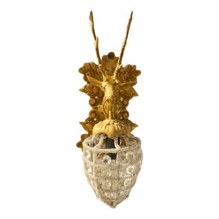 Crystal Beaded Stag Head Sconces, Set of 2 For Sale