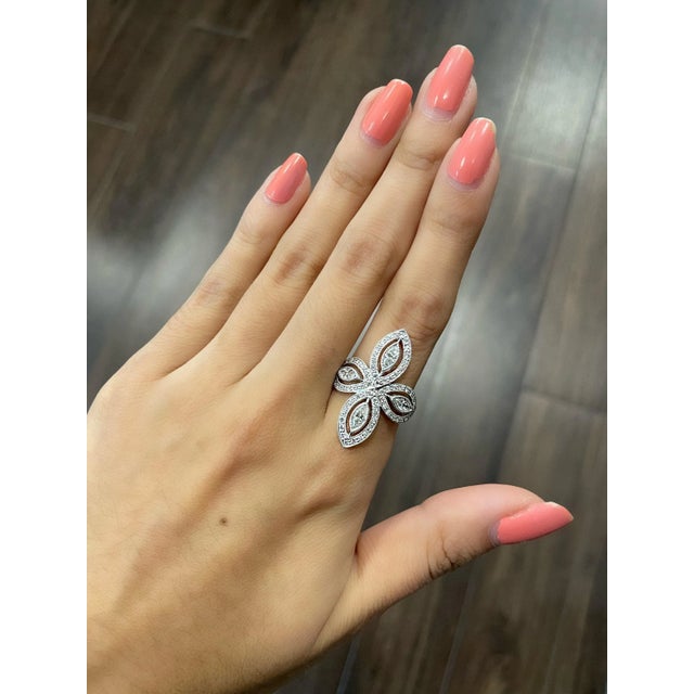 Early 21st Century 1.17 Ct Marquise Diamond Ring Size 6 For Sale - Image 5 of 5