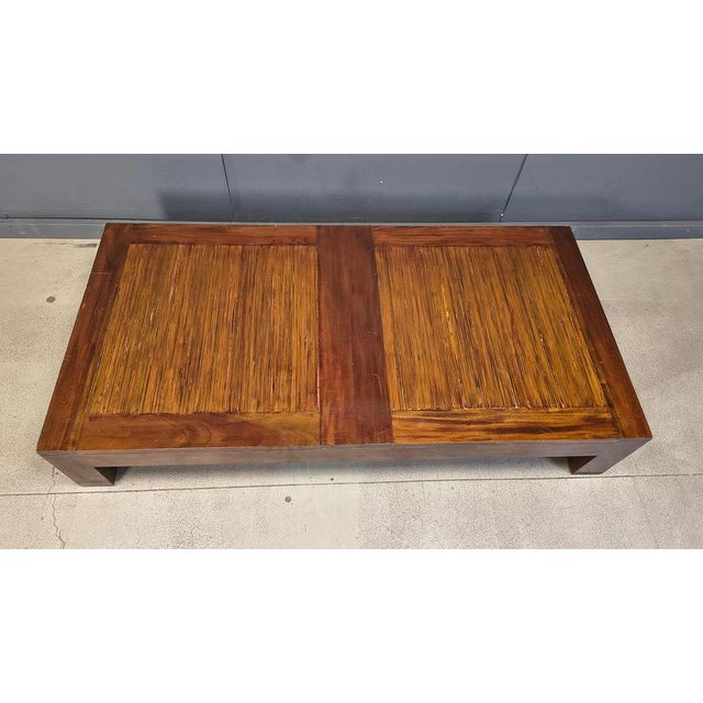 Coffee Table in Bamboo, 1980s For Sale - Image 4 of 11