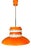 Space Age Scandinavian Modern Orange Metal Light Fixture, 1970s For Sale