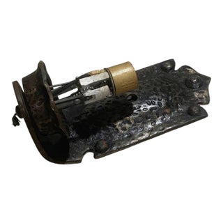 Antique Tudor Hammered Single Light Wall Sconce for Repair For Sale