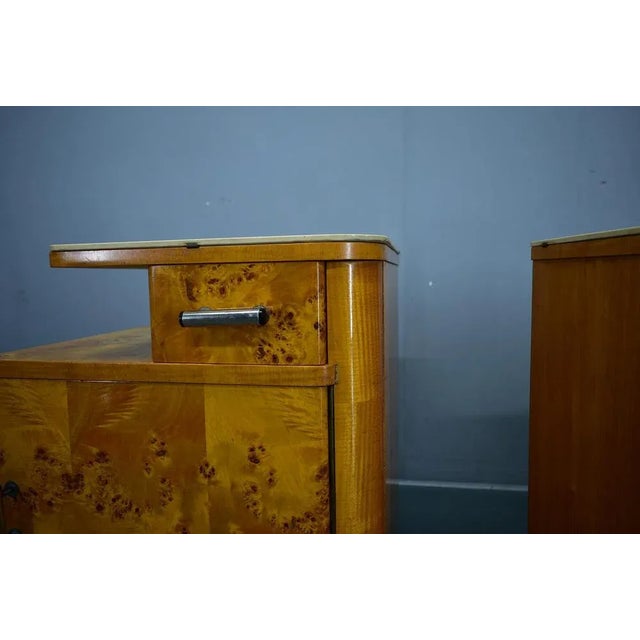 Bedside Tables by Jindrich Halabala, Czechoslovakia, 1940s, Set of 2 For Sale - Image 6 of 18