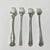 Silver Vintage Boho Chic Hollywood Regency Coastal Eclectic Silverplate Seafood Forks - Set of 4 For Sale - Image 8 of 8