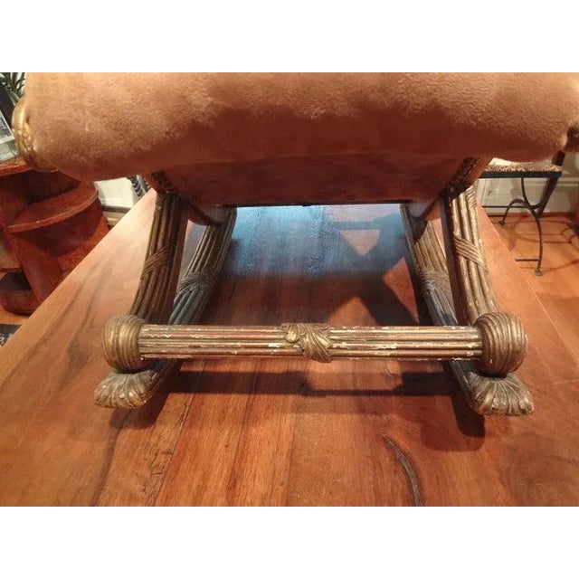French 19th Century French Louis XVI Style Giltwood Footstool For Sale - Image 3 of 7