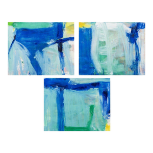Robert O'Meara Abstract Composition Triptych Oil