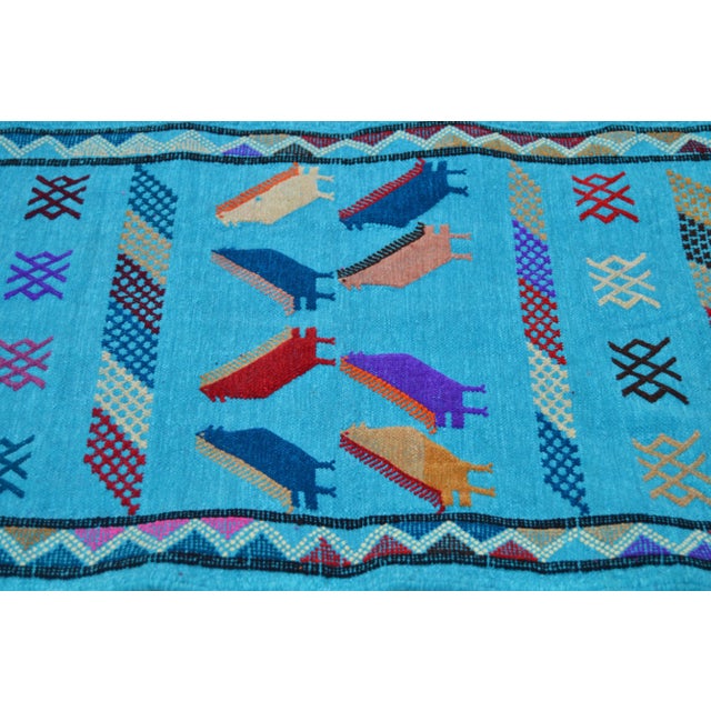 Late 20th Century Vintage Moroccan Rug - 3'3'' X 1'7'' For Sale - Image 4 of 5