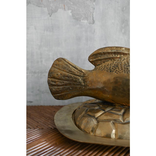Brass Fish Serving Tray, Set of 2 For Sale - Image 5 of 8