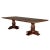 2010s Solid Mango Wood Entryway Distressed Brown Table | 118 Long Transitional Dining Table | Double Pedestal Dining and Conference Table For Sale - Image 5 of 5
