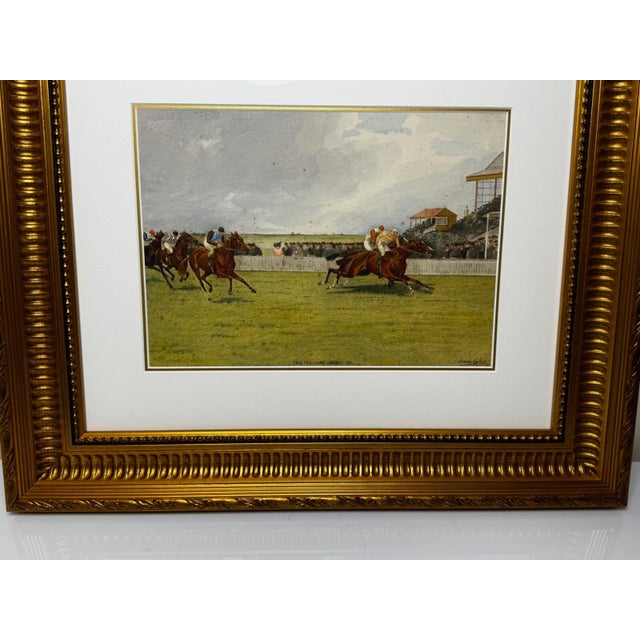 Wood Edwardian Sporting Watercolour by Isaac James Cullin (1859–1942) the 1910 Two Thousand Guineas, Newmarket Neil Gow’s Classic Victory – Signed & Dated For Sale - Image 7 of 18
