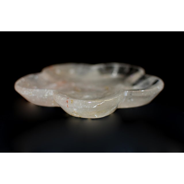 Gemstone Rock Crystal Peach Blossom Plate Japanese Artisan For Sale - Image 7 of 14