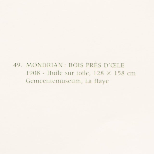 Piet Mondrian 1991 After Piet Mondrian "Woods Near Oele", Full-Color Parisian Print For Sale - Image 4 of 8