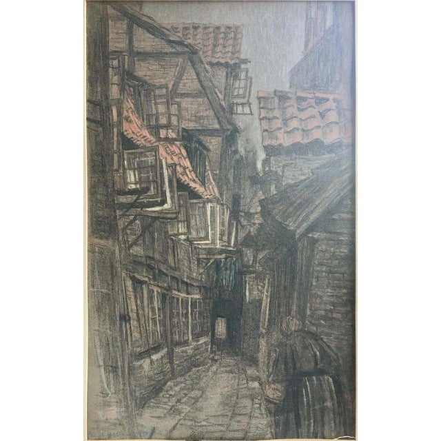 Paul Helms, Old Hamburg, 1908, Pastel For Sale - Image 13 of 13