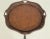Age: Approx: 25 Years Old Details: Quality Construction Heavy Iron Base w. Bronze Finish Tooled Leather Top w. Wicker...