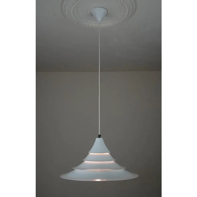 White Pagode Pendant Lamp by Ricardoni for Nordisk Solar, Denmark, 1980s For Sale - Image 8 of 9