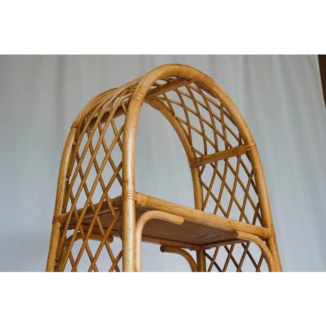 Midcentury Rattan Étagère For Sale - Image 4 of 13