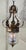 Vintage Gilt Metal Crown Bell Glass Pendant Chandelier Lantern For Sale - Image 9 of 9