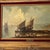 Oil on Canvas Framed Signed 20th Century Boats in the Harbour by Vincenzo Cencin For Sale - Image 4 of 10