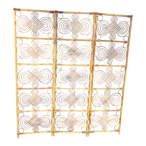 1970s French Riviera 3-Panel Folding Screen / Room Divider