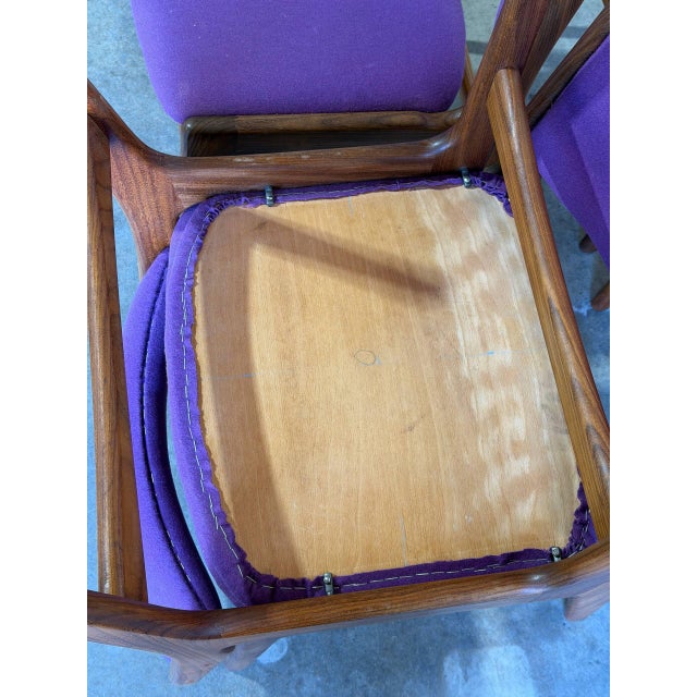Wood Rosewood Dining Chairs in Style of Erik Buch Upholstered Mid-Century Seating Set of 6 Denmark 1960s For Sale - Image 7 of 10