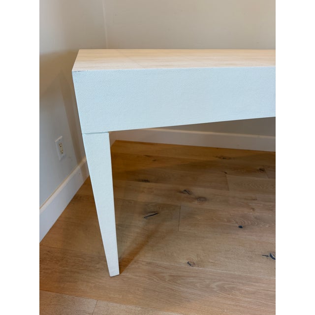 Made Goods Sorin 3 Drawer Desk (Pristine Faux Shagreen) For Sale - Image 14 of 16