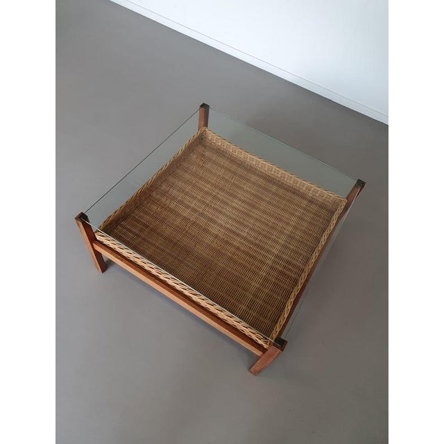Brown Vintage Teak Coffee Table, Denmark, 1970s For Sale - Image 8 of 11