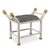 Boca White Earl Emerald Animal Print Bamboo Bench For Sale - Image 9 of 9