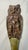 Quality Antique Cold Painted Heavy Brass Figural Owl Desk Article Letter Opener For Sale - Image 4 of 8
