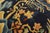 1920s Blue Navy Floral Antique Pair of Chinese Peking Carpets 2' X 2' Hand Knotted Wool Carpets For Sale - Image 9 of 12