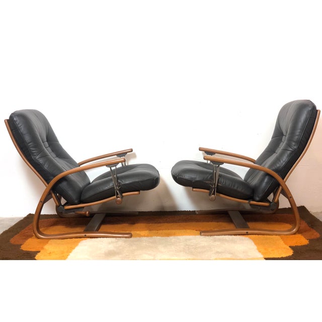 Wood Vintage Armchairs from Westnofa, 1970s, Set of 2 For Sale - Image 7 of 18