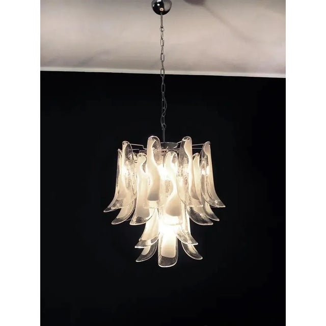 2020s Italian Murano Chandelier – 26 Glass Petals Swallow For Sale - Image 5 of 11
