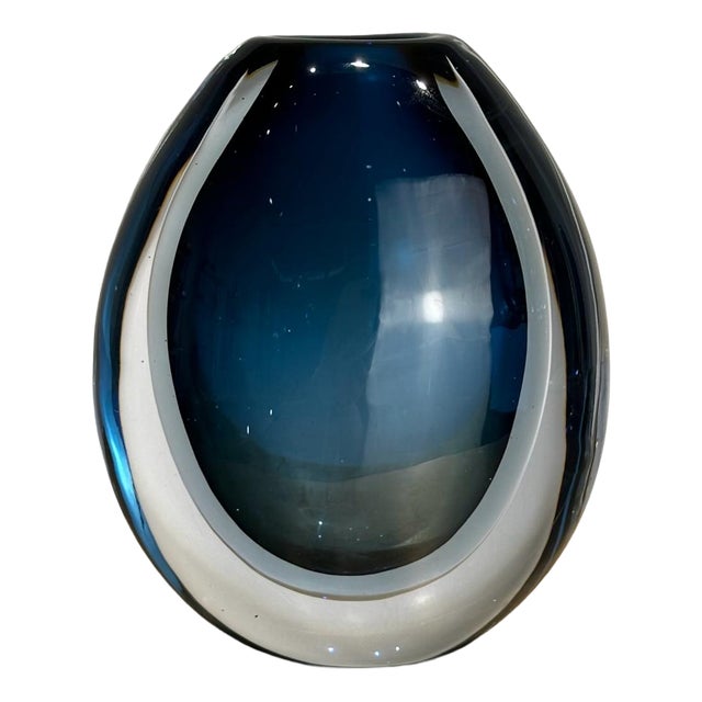 Blue Vase by Vicke Lindstrand for Kosta, 1960s For Sale