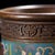 Metal Vintage Cloisonné Enamel Censer With Beast Handles and Lotus Motif For Sale - Image 7 of 9
